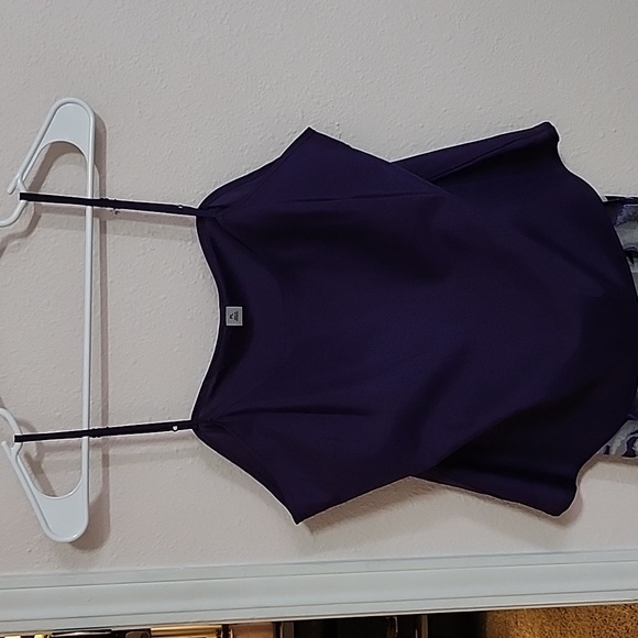 Worthington Petite Large Women's Purple Flower Blouse - Picture 5 of 5